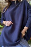 Charli Honeycomb Oversized Turtle Knit Navy /16=